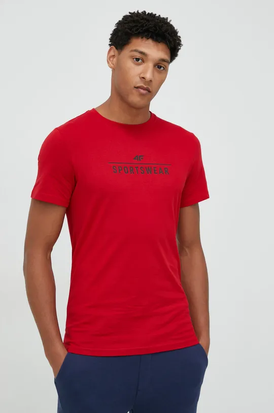 czerwony 4F t-shirt