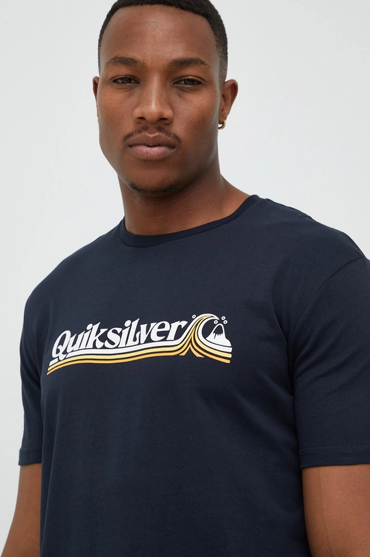 granatowy Quiksilver t-shirt bawełniany