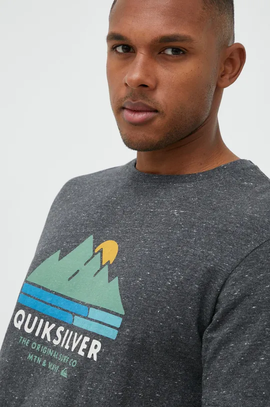 szary Quiksilver t-shirt bawełniany