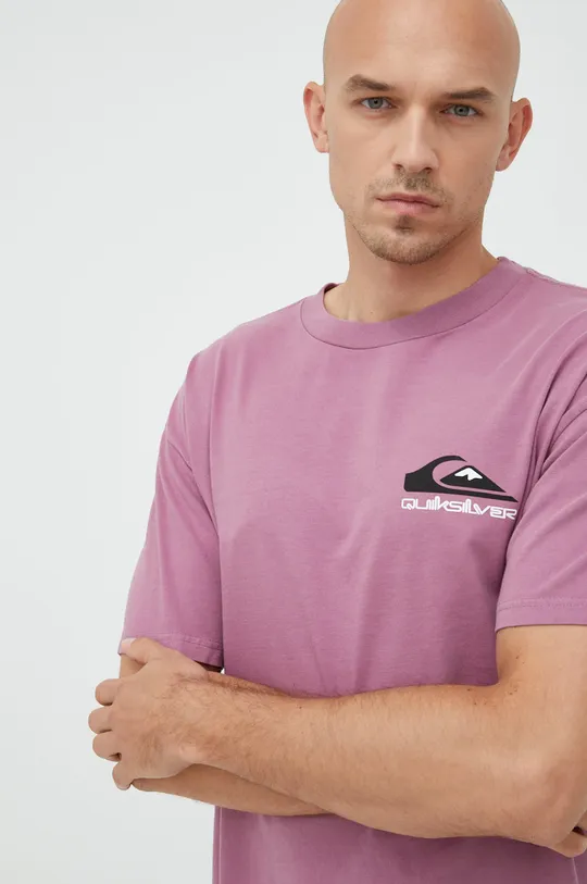 ροζ Βαμβακερό μπλουζάκι Quiksilver