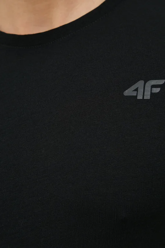 μαύρο Αθλητικό μπλουζάκι 4F
