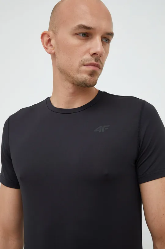 czarny 4F t-shirt treningowy Męski