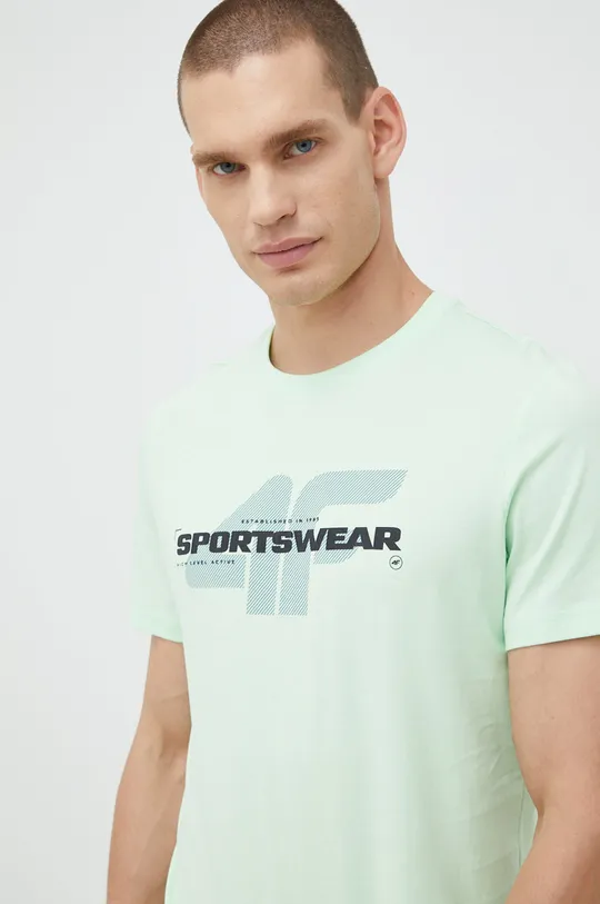 πράσινο Βαμβακερό μπλουζάκι 4F