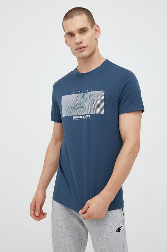 námořnická modř Bavlněné tričko 4F Pánský