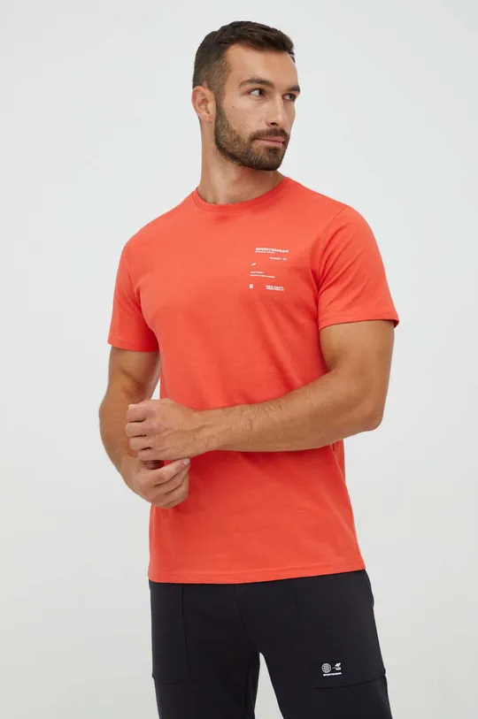 πορτοκαλί Βαμβακερό μπλουζάκι 4F Ανδρικά
