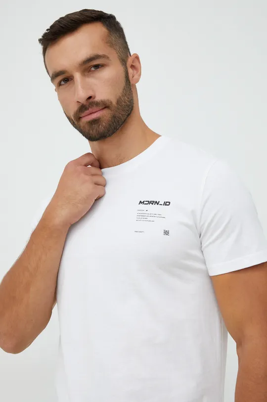 biały 4F t-shirt bawełniany Męski