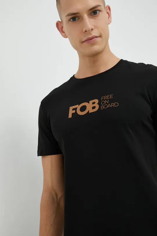 čierna Bavlnené tričko 4F