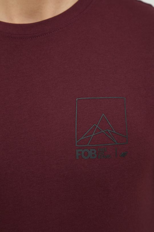 mahagonová Bavlněné tričko 4F