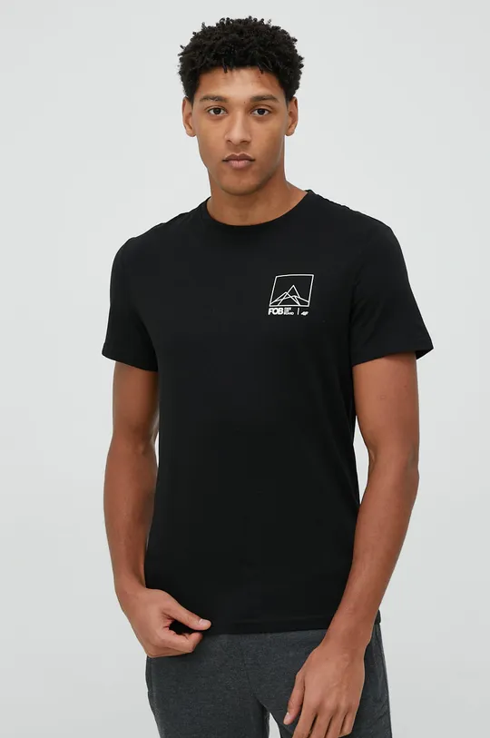 чёрный Хлопковая футболка 4F