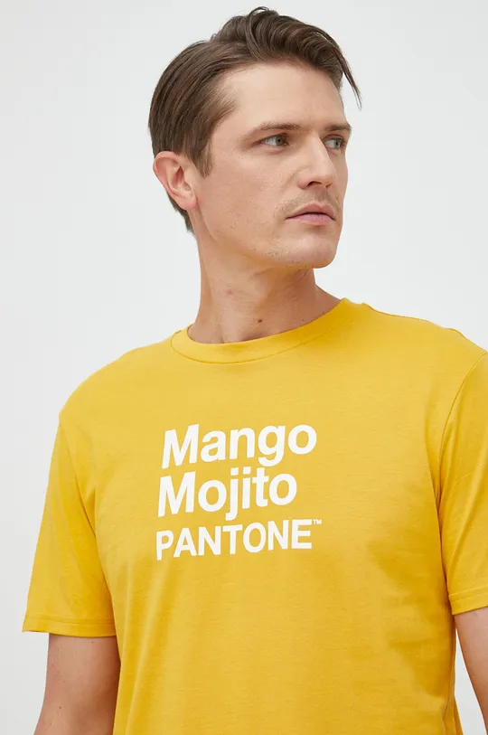 giallo United Colors of Benetton t-shirt in cotone