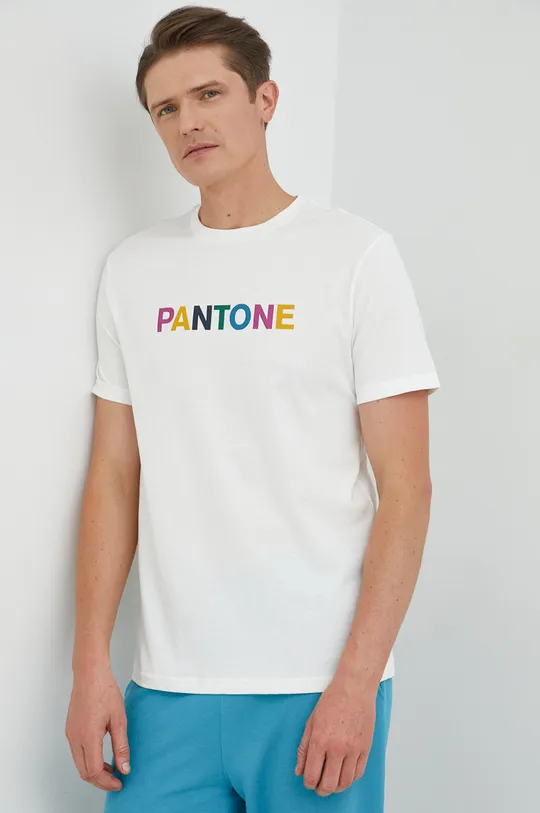 fehér United Colors of Benetton pamut póló