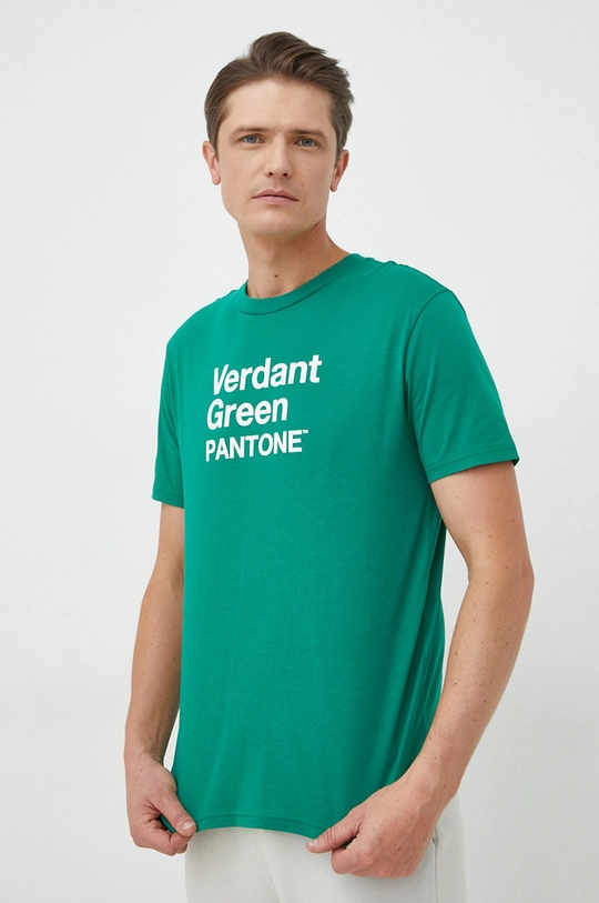 zielony United Colors of Benetton t-shirt bawełniany Męski