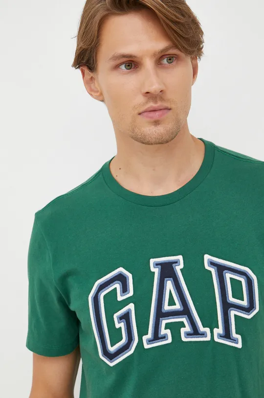 zielony GAP t-shirt bawełniany