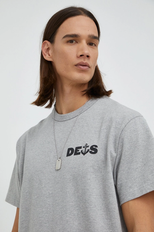 szary Deus Ex Machina t-shirt bawełniany