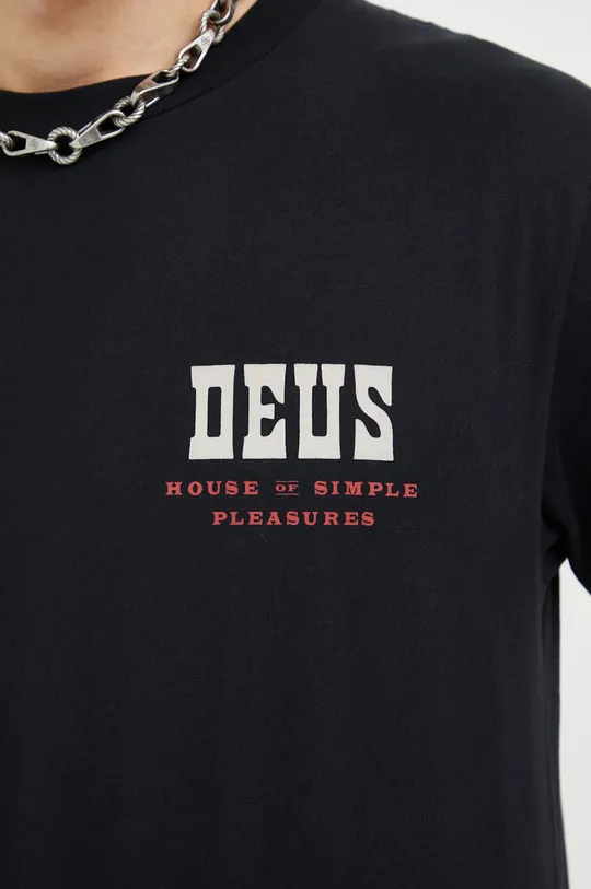 чорний Бавовняна футболка Deus Ex Machina