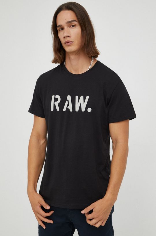 bílá Bavlněné tričko G-Star Raw Pánský