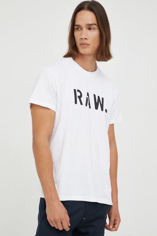 Bavlněné tričko G-Star Raw bílá