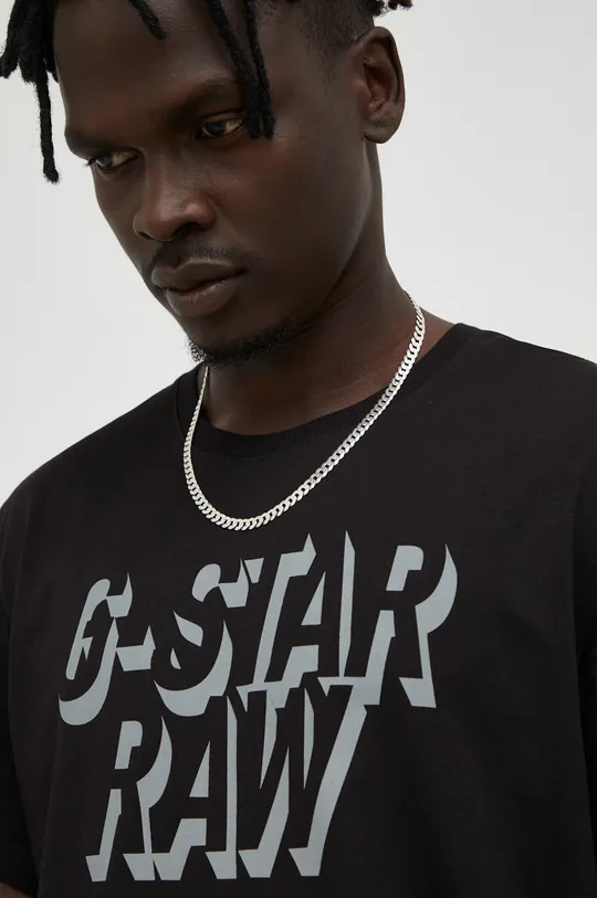 чорний Бавовняна футболка G-Star Raw Чоловічий