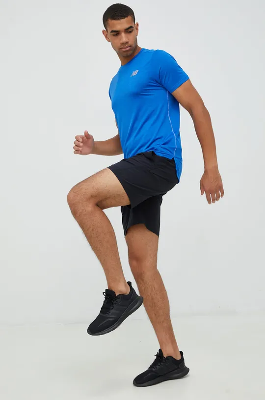 modra Kratka majica za tek New Balance Impact Run Moški