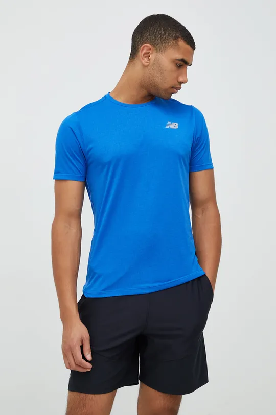 Bežecké tričko New Balance Impact Run modrá