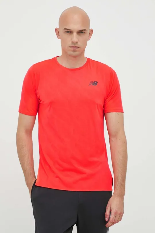 roza Kratka majica za tek New Balance Nyc Marathon Q Speed Moški