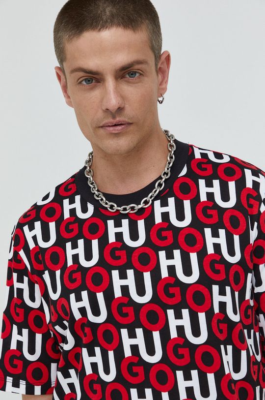 multicolor HUGO t-shirt bawełniany Męski