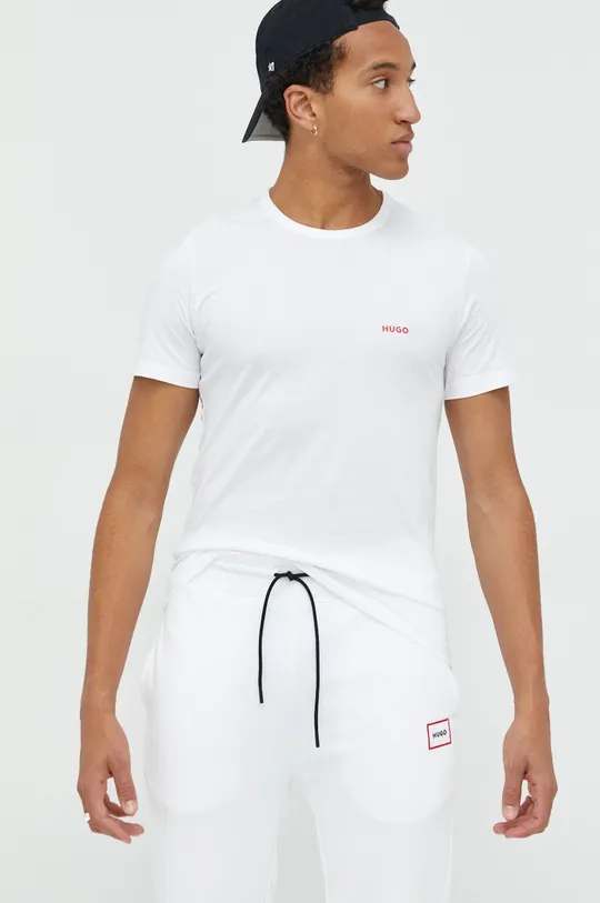 λευκό Βαμβακερό μπλουζάκι HUGO 3-pack