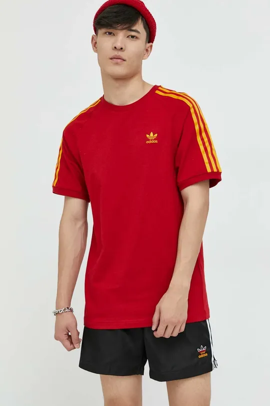 červená Bavlnené tričko adidas Originals