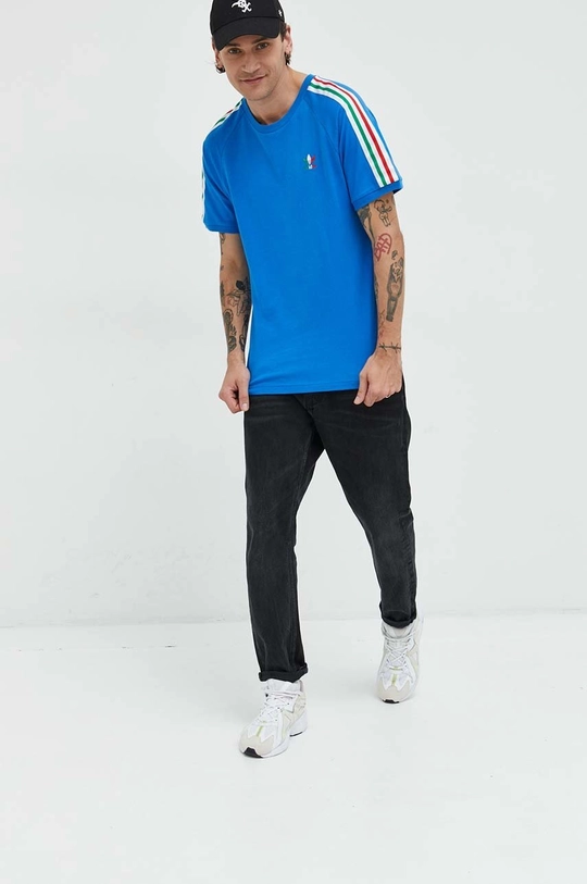 Bavlnené tričko adidas Originals modrá