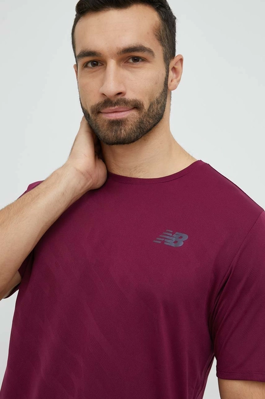 fioletowy New Balance t-shirt do biegania Q Speed