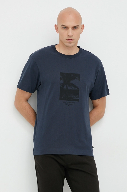 granatowy Rip Curl t-shirt bawełniany