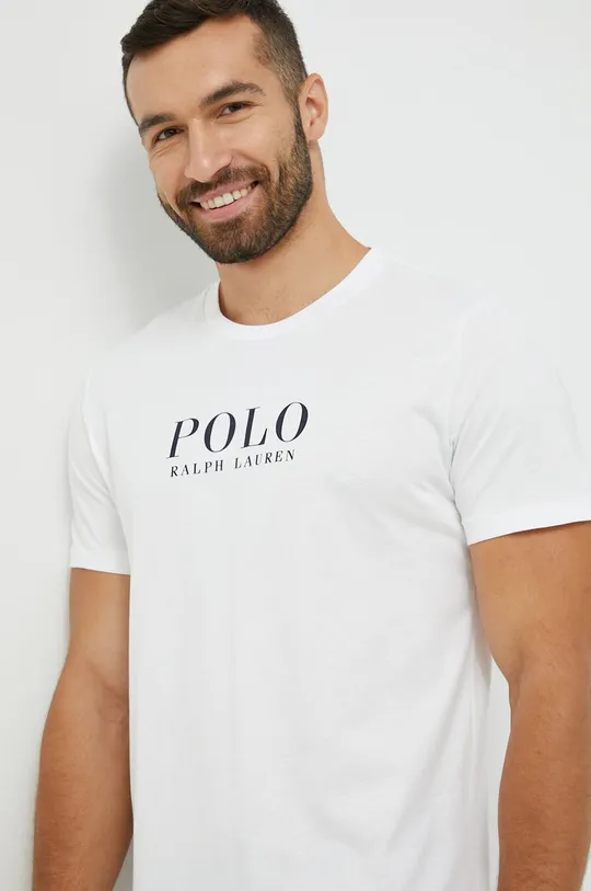 белый Хлопковая пижамная футболка Polo Ralph Lauren Мужской