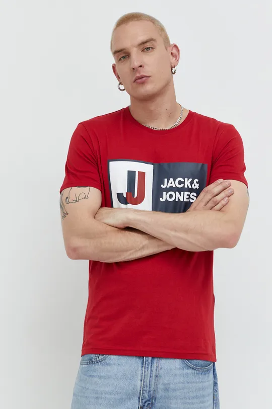 Βαμβακερό μπλουζάκι Jack & Jones Jcologan  100% Βαμβάκι