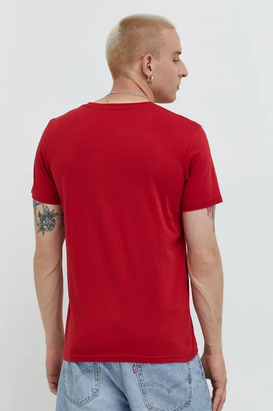 červená Bavlnené tričko Jack & Jones Jcologan
