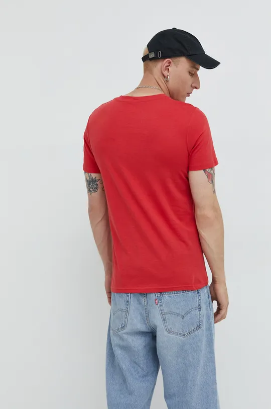 κόκκινο Βαμβακερό μπλουζάκι Jack & Jones Jornate