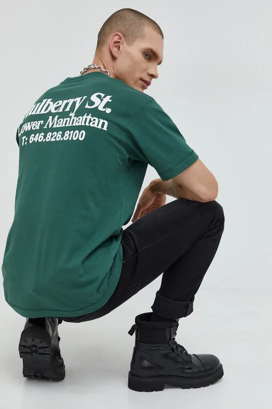 πράσινο Βαμβακερό μπλουζάκι Jack & Jones Jorriverside Ανδρικά