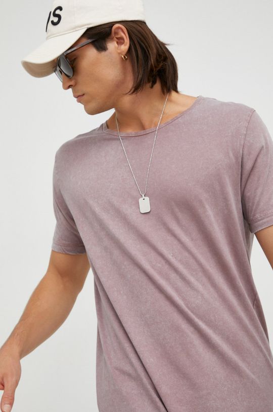 виолетово-розов Памучна тениска Lee