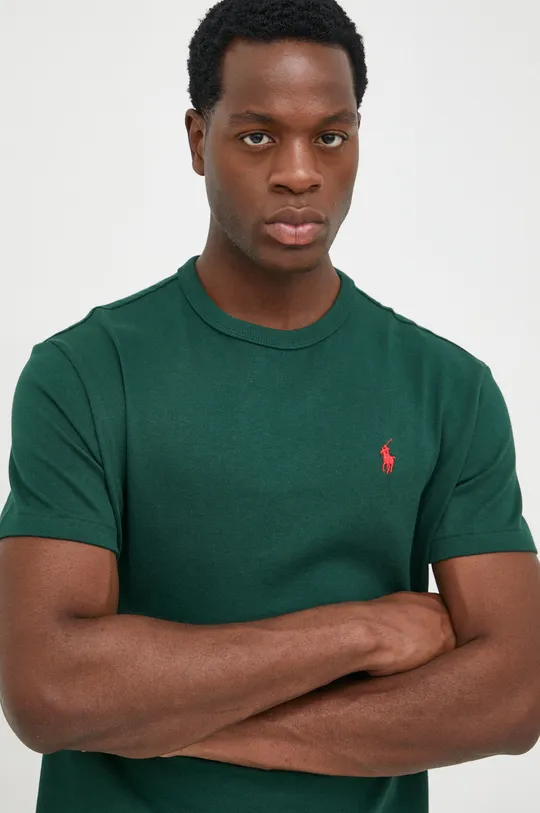 πράσινο Βαμβακερό μπλουζάκι Polo Ralph Lauren Ανδρικά