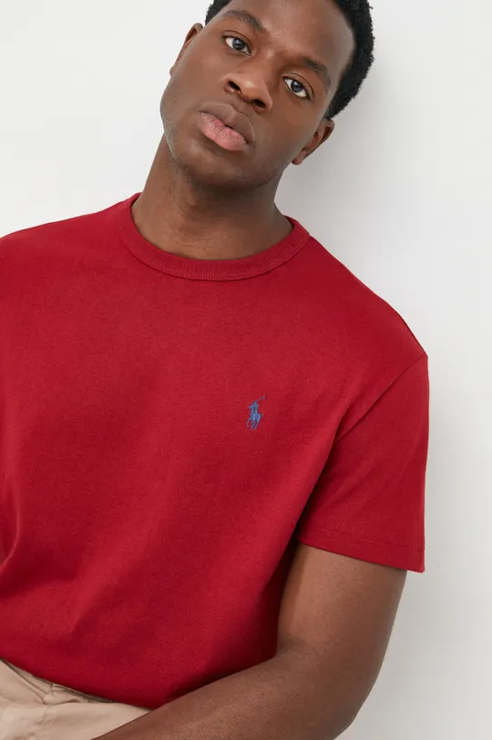 κόκκινο Βαμβακερό μπλουζάκι Polo Ralph Lauren