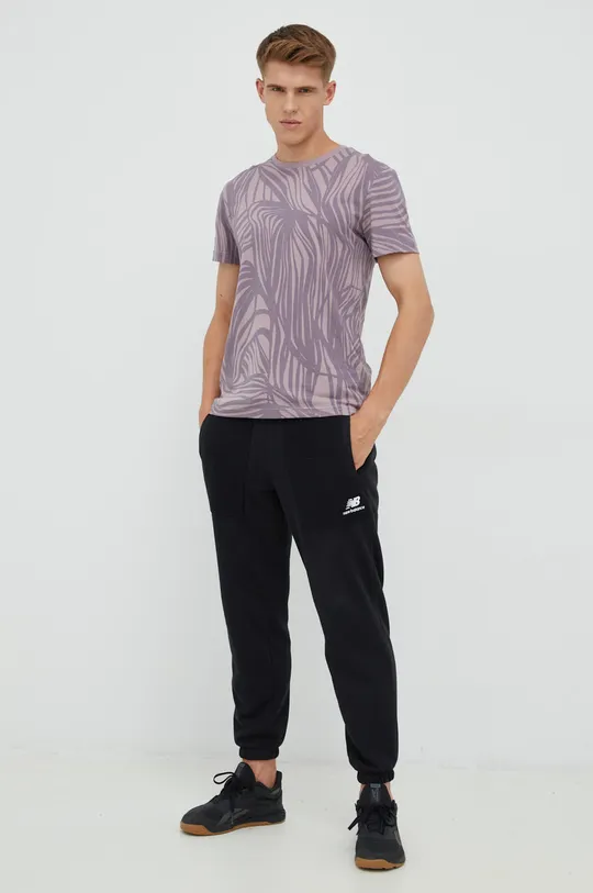Outhorn t-shirt bawełniany fioletowy