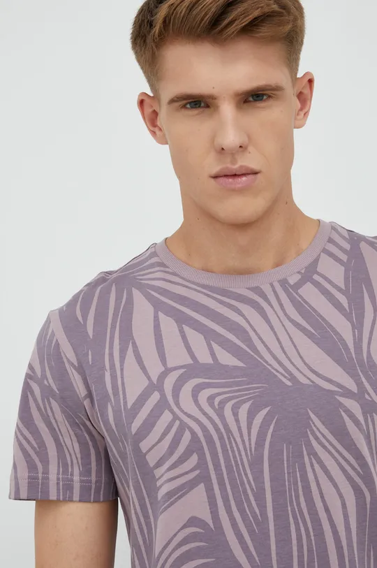 fioletowy Outhorn t-shirt bawełniany