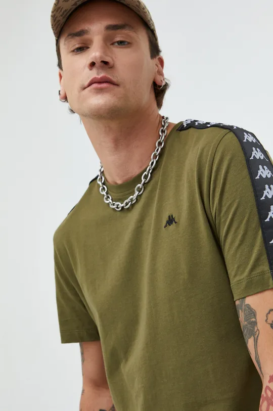 πράσινο Βαμβακερό μπλουζάκι Kappa