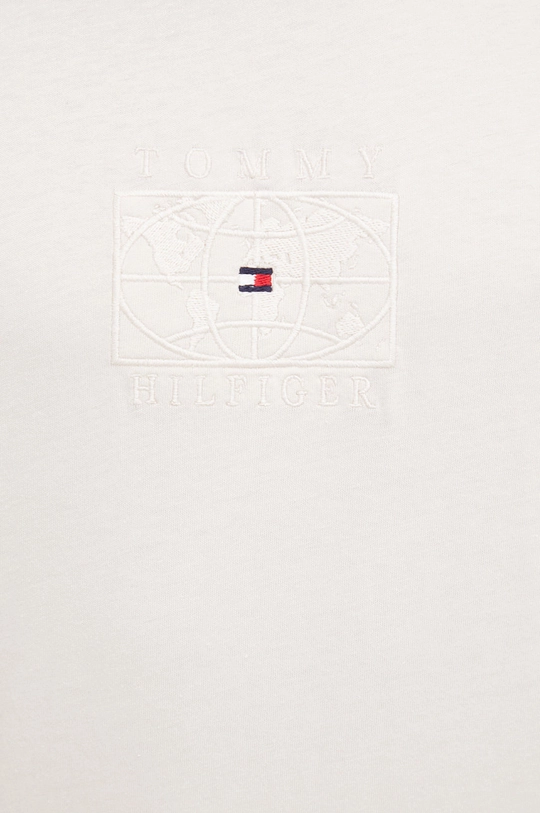 beżowy Tommy Hilfiger t-shirt bawełniany