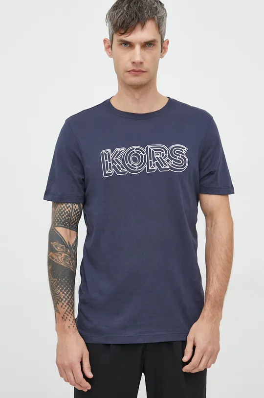 тёмно-синий Хлопковая футболка Michael Kors
