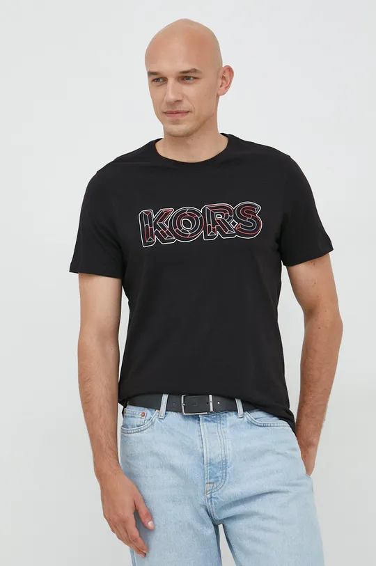 czarny Michael Kors t-shirt bawełniany Męski