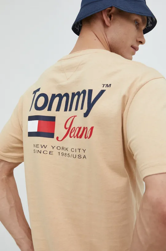 bež Pamučna majica Tommy Jeans Muški