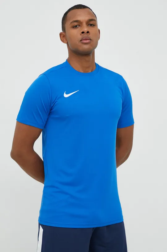 niebieski Nike t-shirt treningowy Męski