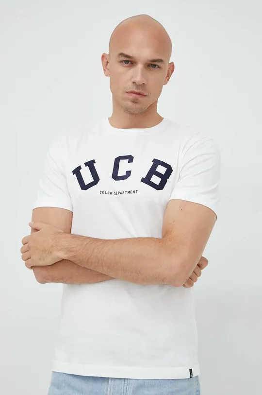 biały United Colors of Benetton t-shirt bawełniany Męski