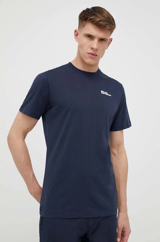 blu navy Jack Wolfskin t-shirt in cotone Uomo