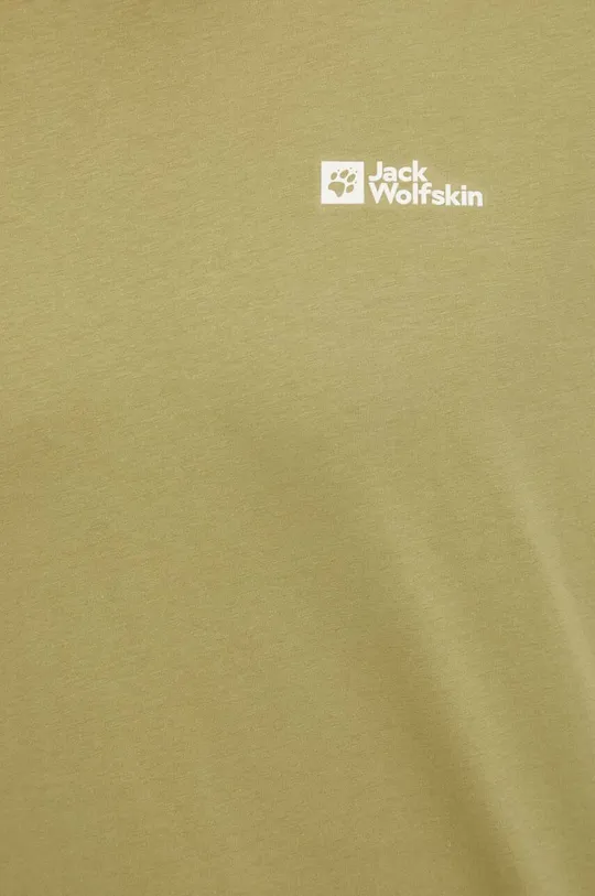 zelena Bombažna kratka majica Jack Wolfskin